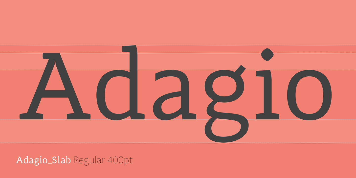 Пример шрифта Adagio Slab Medium